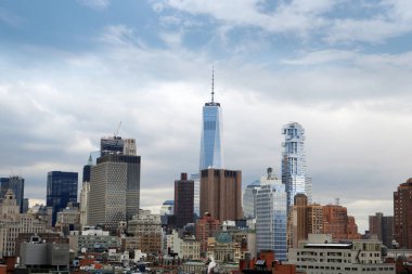 Skyline kentsel New York şehir alt Manhattan görünümü