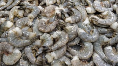 pazarda karides çok