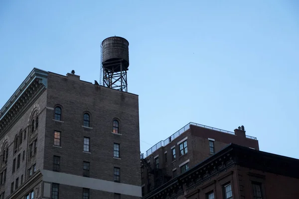Torre Agua Techo Del Edificio Ciudad Nueva York — Foto de Stock