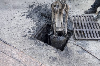 Sokak yeraltı New York Şehir su drenaj kir HUD Trap CL