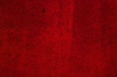 doku ve kum ile parlak kırmızı lekeli beton duvar yüzeyi