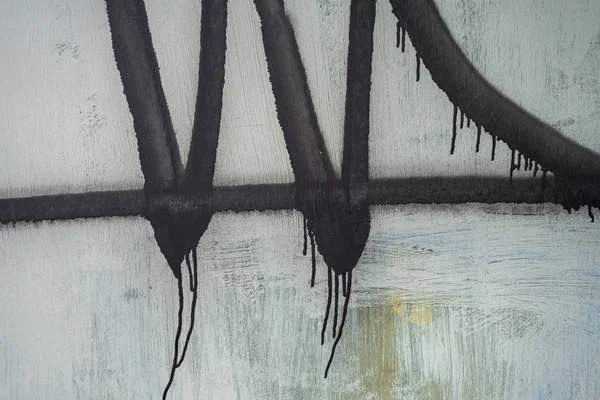 Grunge fondo blanco con líneas de pintura en aerosol negro y s — Foto de Stock