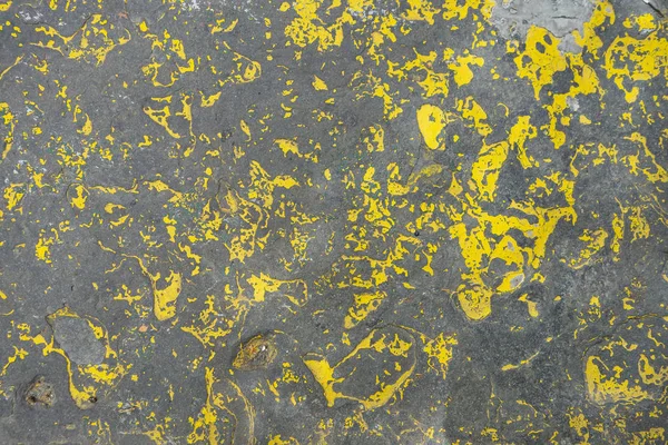 Astratto angosciato giallo dipinto cemento pavimento fondo testo — Foto Stock