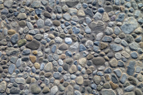 Cemented Small Pebble Stone Rock Wall Floor — Stockfoto