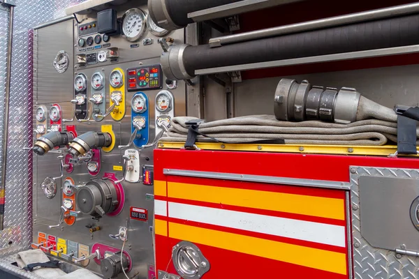 Proctectoring Communauté Camion Pompiers Rouge Blanc Orange — Photo