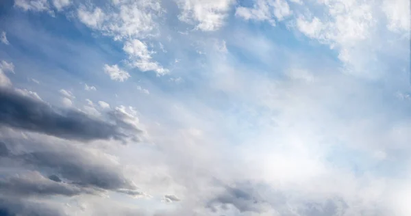 beautful sky scene with light and dark clouds and light blue sky