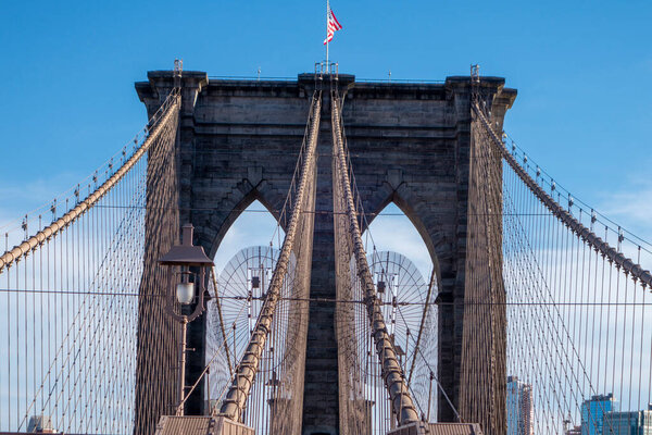 Brooklyn Bridge at daylight, New York City , Manhattan and brooklyn