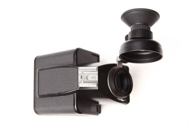 Eski retro kamera vizörünü büyüteç ile slr film kamera 6 x 6 için kullanılır.