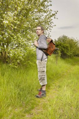 Özgürlük zevk yaz vahşi gezide Olgun adam