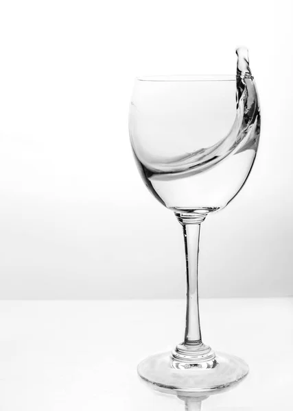 Wave Clean Water Glass White Background — Stock Photo, Image