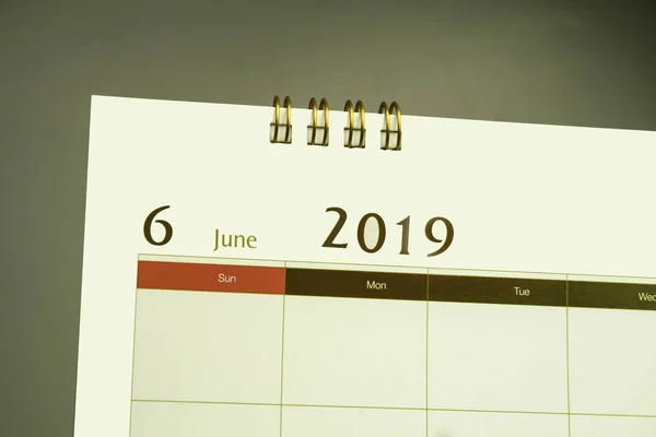 Halaman Kalender Bulan 2019 — Stok Foto