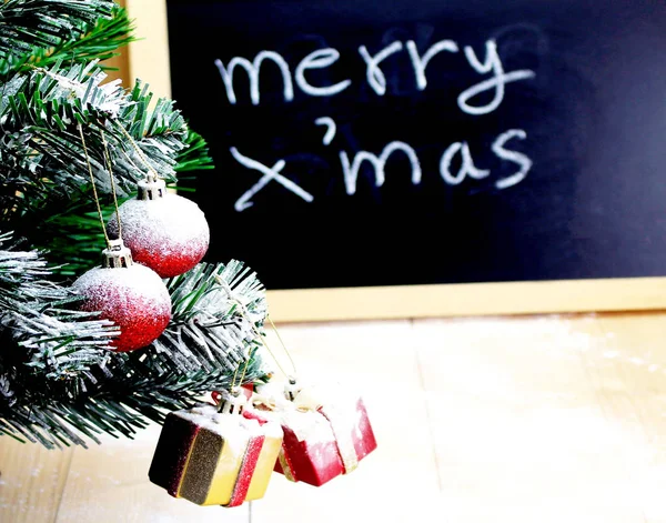 Fondo Con Árbol Navidad Cajas Regalo Lindo Con Arcos —  Fotos de Stock