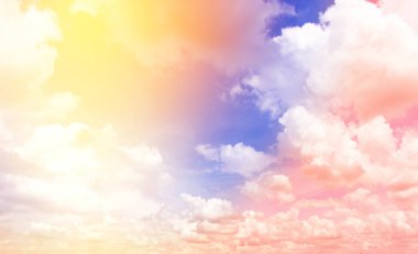 renkli mavi gökyüzü ve bulut doğa manzara için