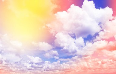 renkli mavi gökyüzü ve bulut doğa manzara için