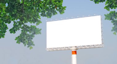 Boş ilan panosu yeni reklam için hazır.