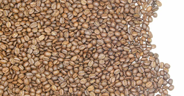Many Coffee Beans Isolated White Background — Stock Photo, Image