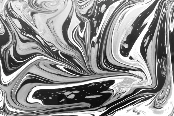 Мраморные Чернила Текстура Абстрактный Фон Черный Золотой Белый Тон — стоковое фото