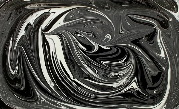 Marmurowy Wzór Atramentu Tekstury Abstrakcyjne Tło Czerń Biel — Zdjęcie stockowe