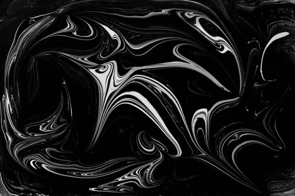 Mramorový Inkoust Vzor Textury Abstraktní Pozadí Černý Bílý Tón — Stock fotografie