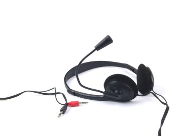 voip kulaklığı beyaz arkaplanda izole edildi