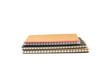 Kağıt not defterleri beyaz bobinli sırt