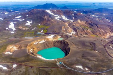 Vti - krater, Krafla alan, İzlanda Birdview