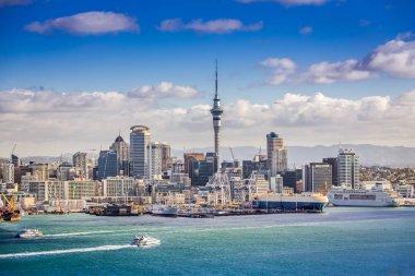 Skyline of Auckland, New Zealand clipart