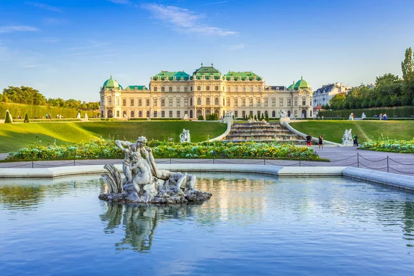 Прекрасний Вид Знаменитий Schloss Belvedere Відні Австрія — стокове фото