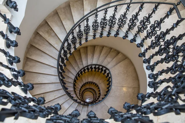 Top View Beautiful Spiral Staircase — Stock Photo, Image