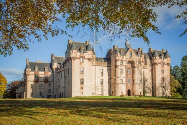 Sonbaharda Fyvie Şatosu, Aberdeenshire, İskoçya