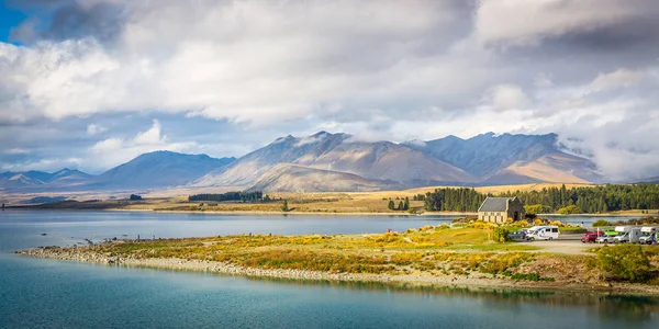 Kościół Dobrego Pasterza w lake Tekapo, Nowa Zelandia — Zdjęcie stockowe