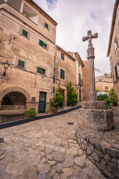 Valldemossa Verschönert Straßen Mit Christlichen Symbolen — Stockfoto