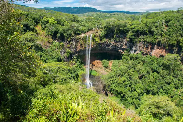 Chamarel şelale Mauritius Adası.