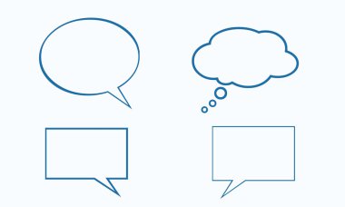 Konuşma iç beyaz arka plan üzerinde