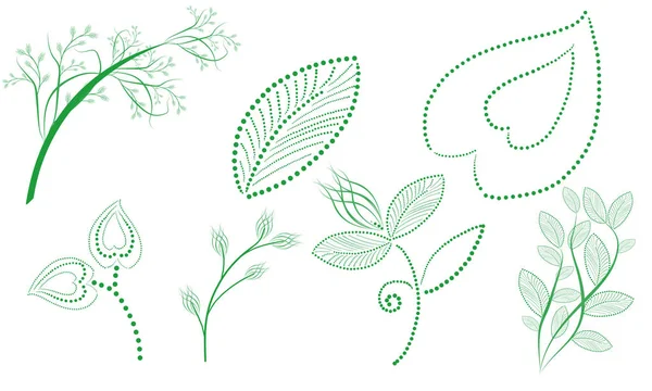 Belle Illustration Plantes Sur Fond — Photo