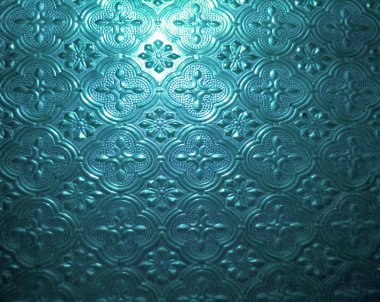 renkli cam pencere bir evin