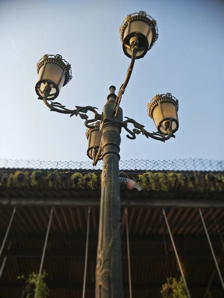 Uma Luz Poste Rua — Fotografia de Stock