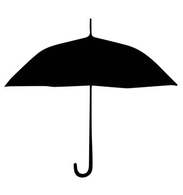 Beyaz arka plan üzerinde renkli şemsiye vektör