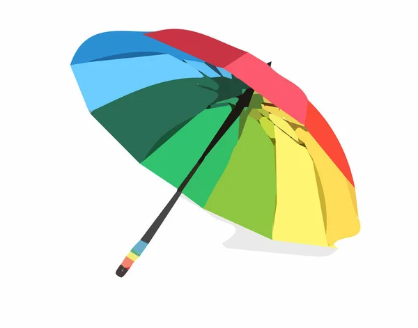 Color Umbrella Vector White Background — Stock Vector