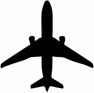 Beyaz bir arka plan üzerinde uçak modeli vektör