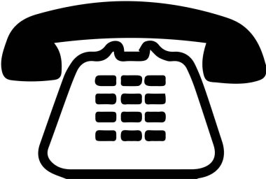 Beyaz arkaplanda telefon vektörü