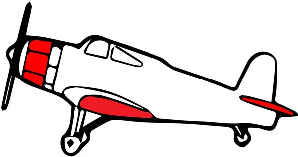 Vector Modelo Avión Sobre Fondo Blanco — Vector de stock