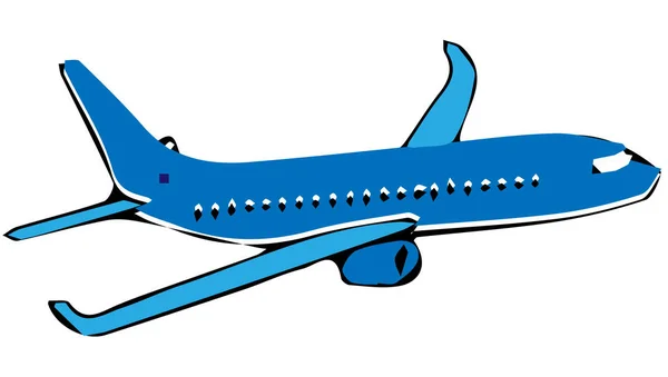 Vliegtuig Model Vector Een Witte Achtergrond — Stockvector