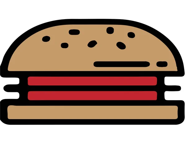 Hamburger Vector White Background — Stock Vector