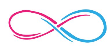 Beyaz arkaplanda sonsuzluk işareti