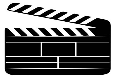 Beyaz arkaplanda film simgesi