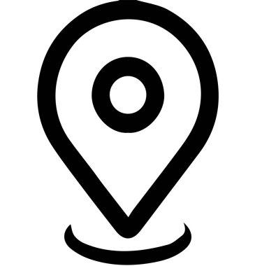 Beyaz arka planda konum noktası