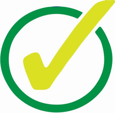 Beyaz arka planda onay simgesi