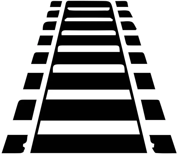 Železniční Logo Bílém Pozadí — Stockový vektor