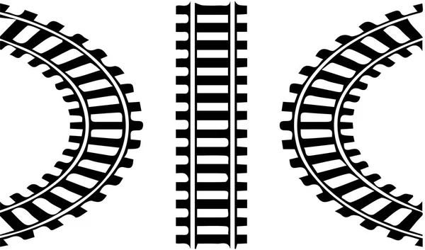 Logo Del Ferrocarril Sobre Fondo Blanco — Vector de stock